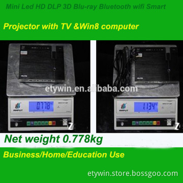 mini portable technology china 3d projector pocket digital tv with 300inch projector screen